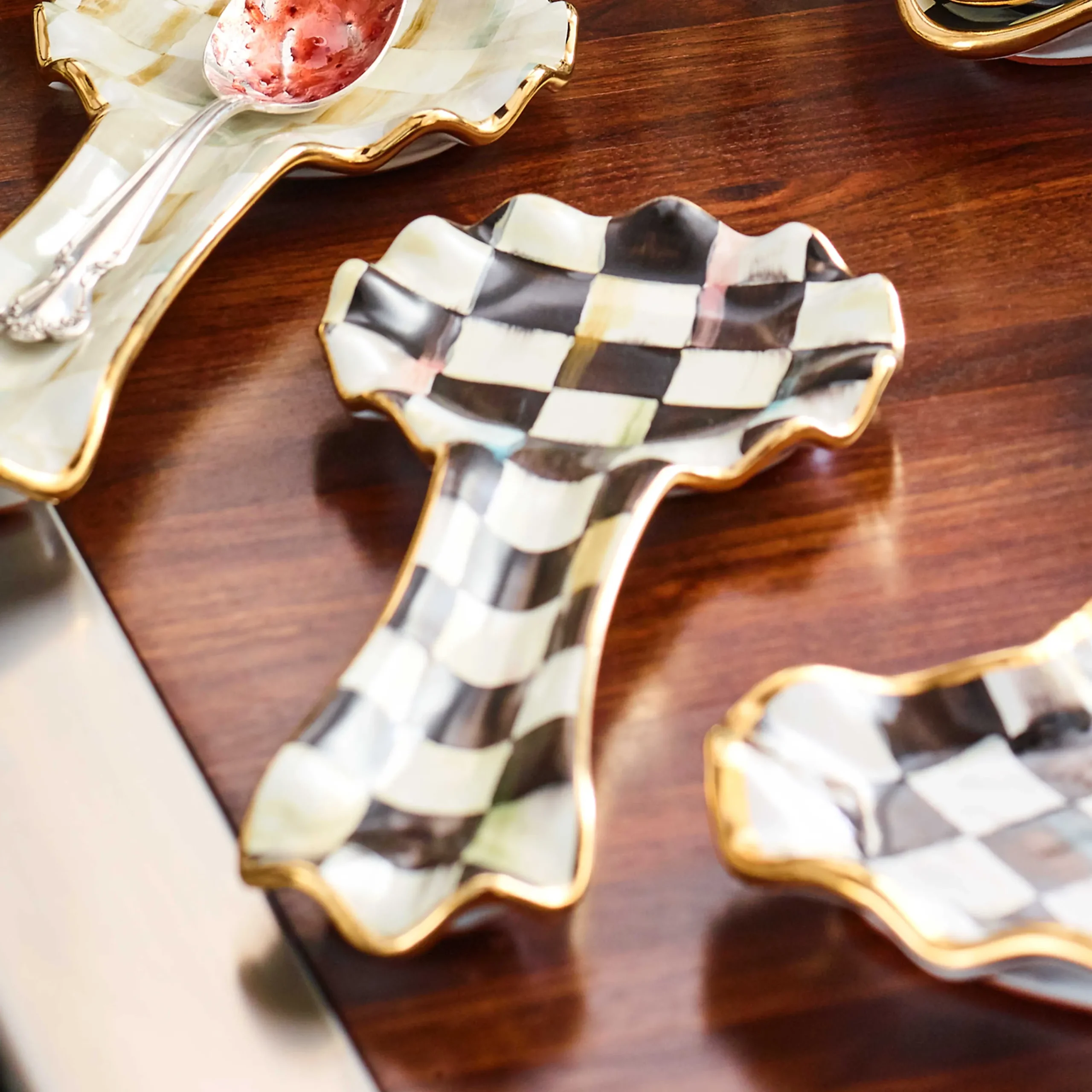 MacKenzie-Childs Courtly Check Spoon Rest* Kitchen Utensils & Tools