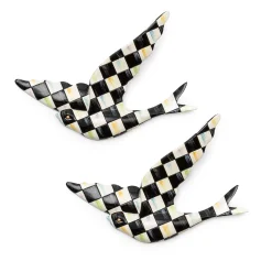 MacKenzie-Childs Courtly Check Swallowtail Duo Wall Decor* Room Accents