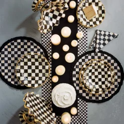 MacKenzie-Childs Courtly Check Table Runner - Black* Kitchen & Table Linens