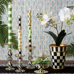 MacKenzie-Childs Courtly Check Table Runner - Black* Kitchen & Table Linens