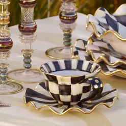 MacKenzie-Childs Courtly Check Teacup* Outdoor Entertaining