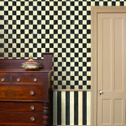 MacKenzie-Childs Courtly Check Wallpaper* Room Accents