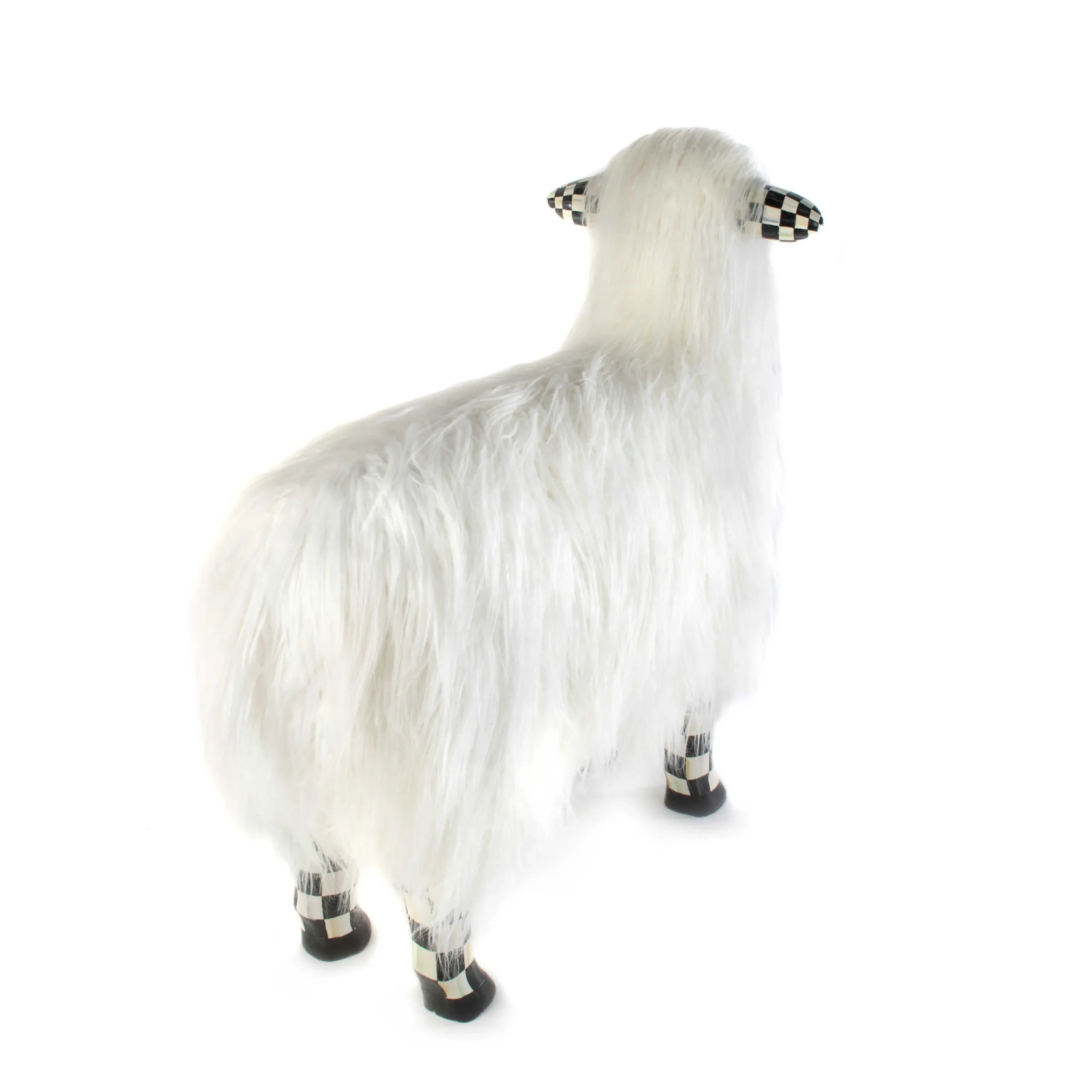 MacKenzie-Childs Courtly Check White Sheep - Large* Room Accents