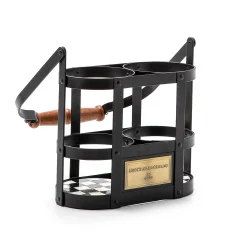 MacKenzie-Childs Courtly Check Wine Carrier* Outdoor Entertaining
