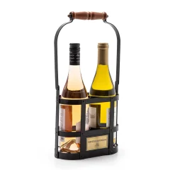 MacKenzie-Childs Courtly Check Wine Carrier* Outdoor Entertaining
