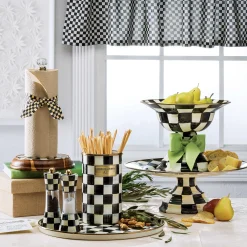 MacKenzie-Childs Courtly Check Wood Paper Towel Holder* Kitchen Storage & Organization