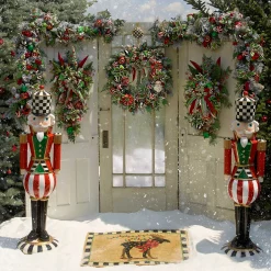MacKenzie-Childs Courtly Check Wreath Hanger* Entryway & Porch