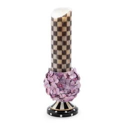 MacKenzie-Childs Courtly Cottage Hydrangea Pillar Candle Holder* Candles & Fragrances