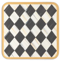 MacKenzie-Childs Courtly Harlequin Cork Back Coasters - Set Of 4* Table Accessories