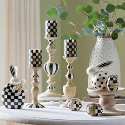 MacKenzie-Childs Courtly Pillar Candle Holders - Set Of 3* Candles & Fragrances