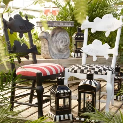 MacKenzie-Childs Courtly Stripe Candle Lantern - Small* Outdoor Decor