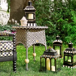 MacKenzie-Childs Courtly Stripe Candle Lantern - Small* Outdoor Decor