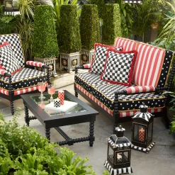 MacKenzie-Childs Courtly Stripe Candle Lantern - Small* Outdoor Decor