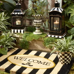 MacKenzie-Childs Courtly Stripe Candle Lantern - Small* Outdoor Decor
