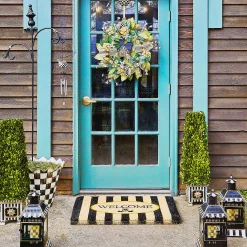 MacKenzie-Childs Courtly Stripe Candle Lantern - Small* Outdoor Decor