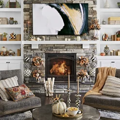 MacKenzie-Childs Courtly Stripe Owl* Room Accents