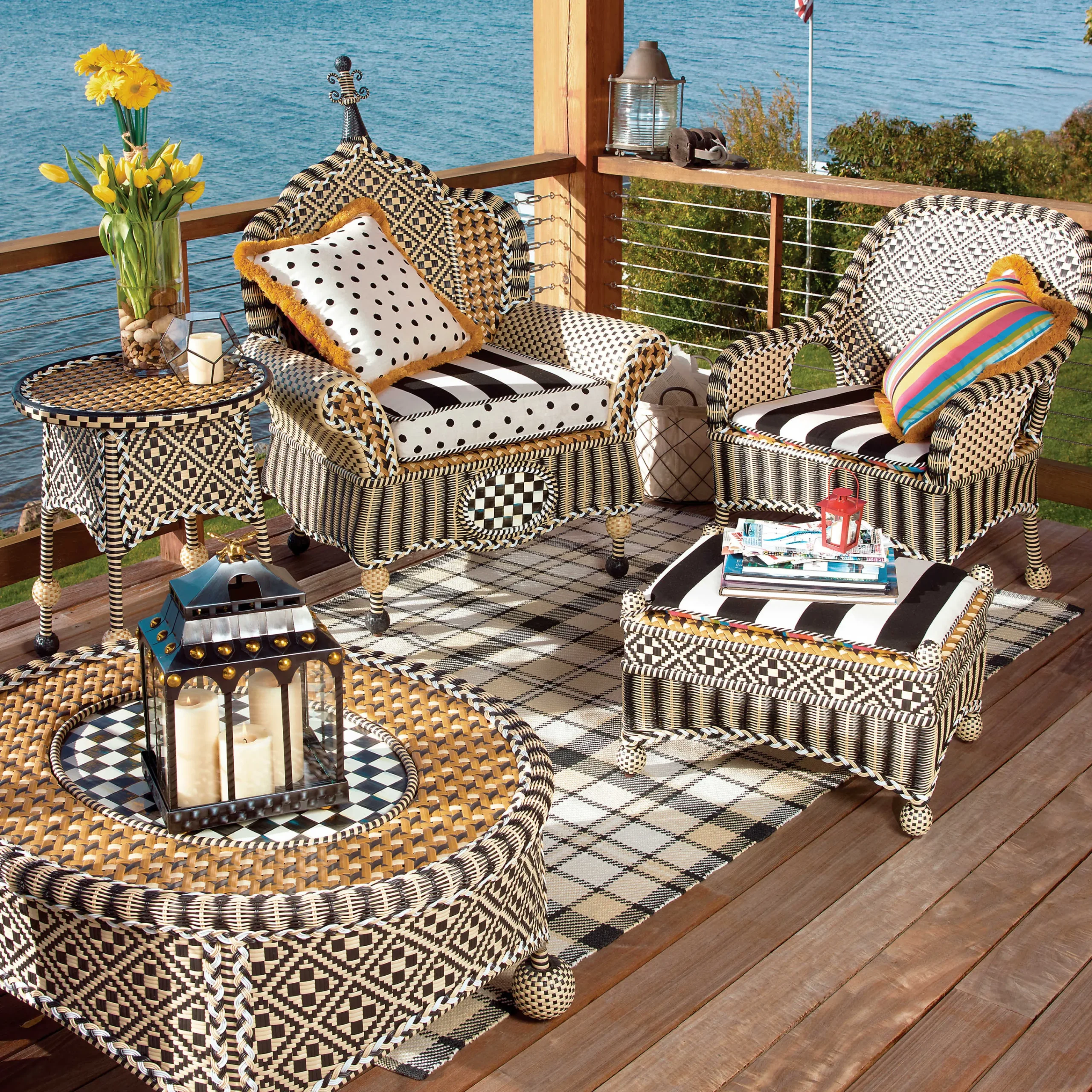 MacKenzie-Childs Courtyard Outdoor End Table* Outdoor Furniture