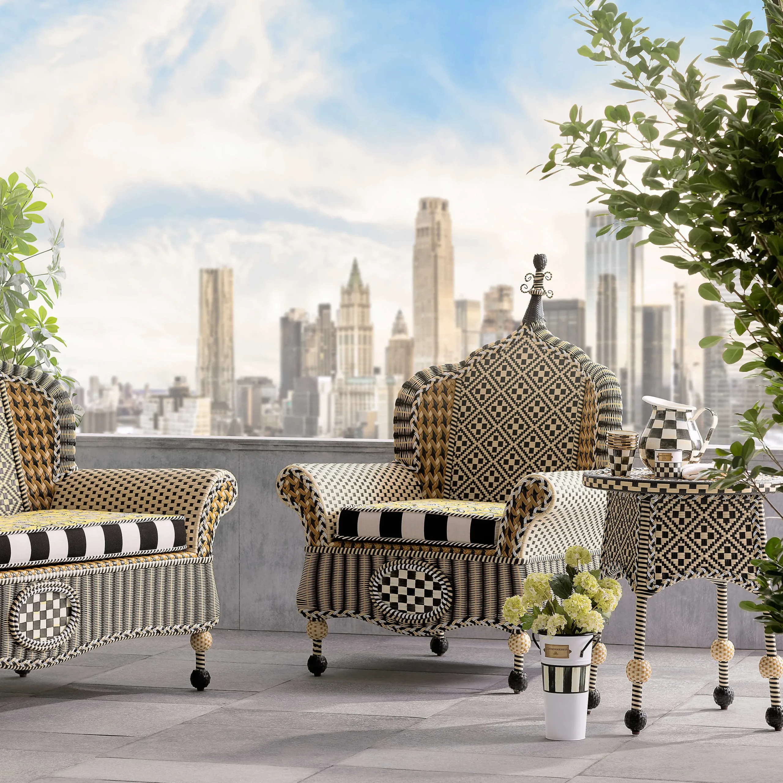 MacKenzie-Childs Courtyard Outdoor End Table* Outdoor Furniture