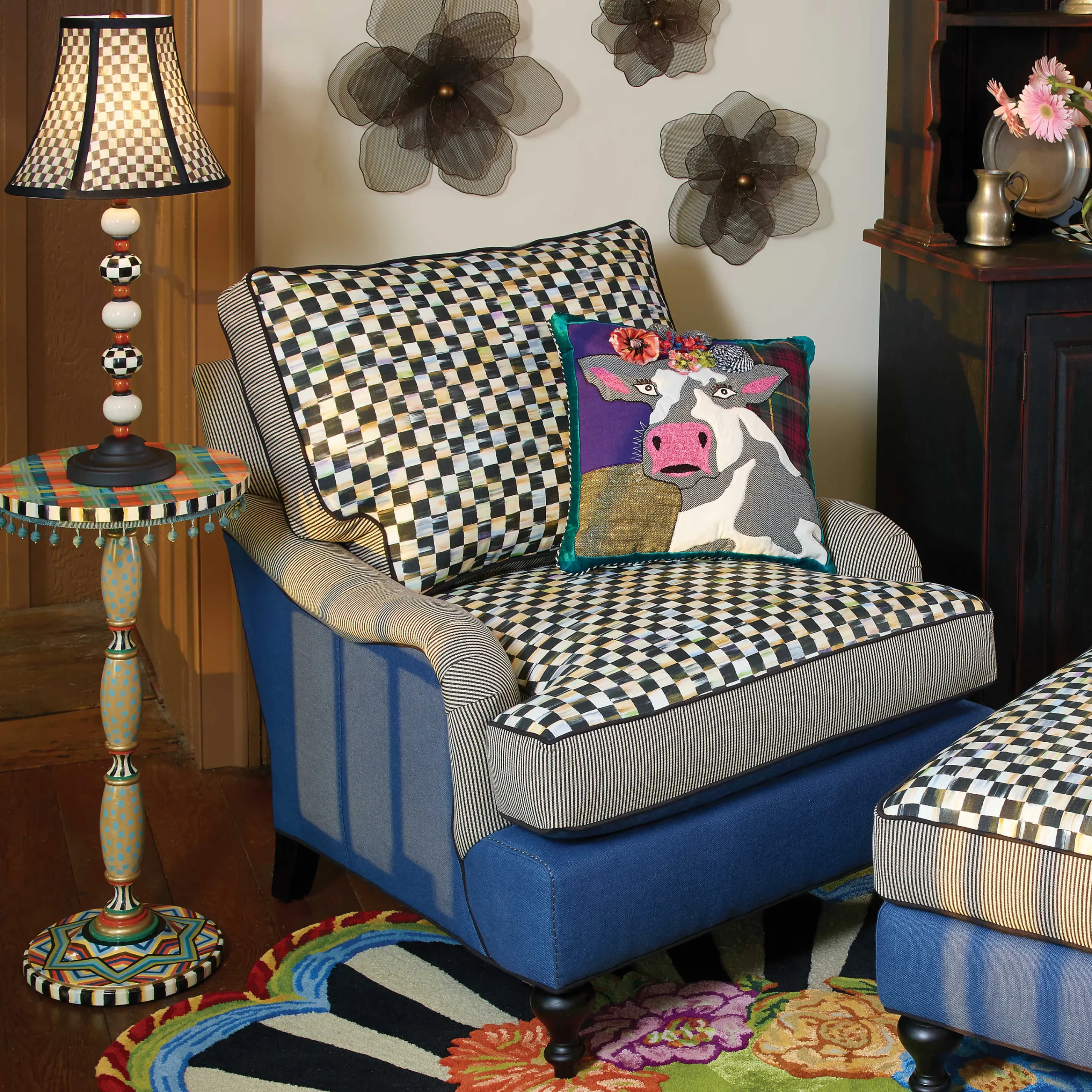 MacKenzie-Childs Cutting Garden Rug - 6' Round* Rugs