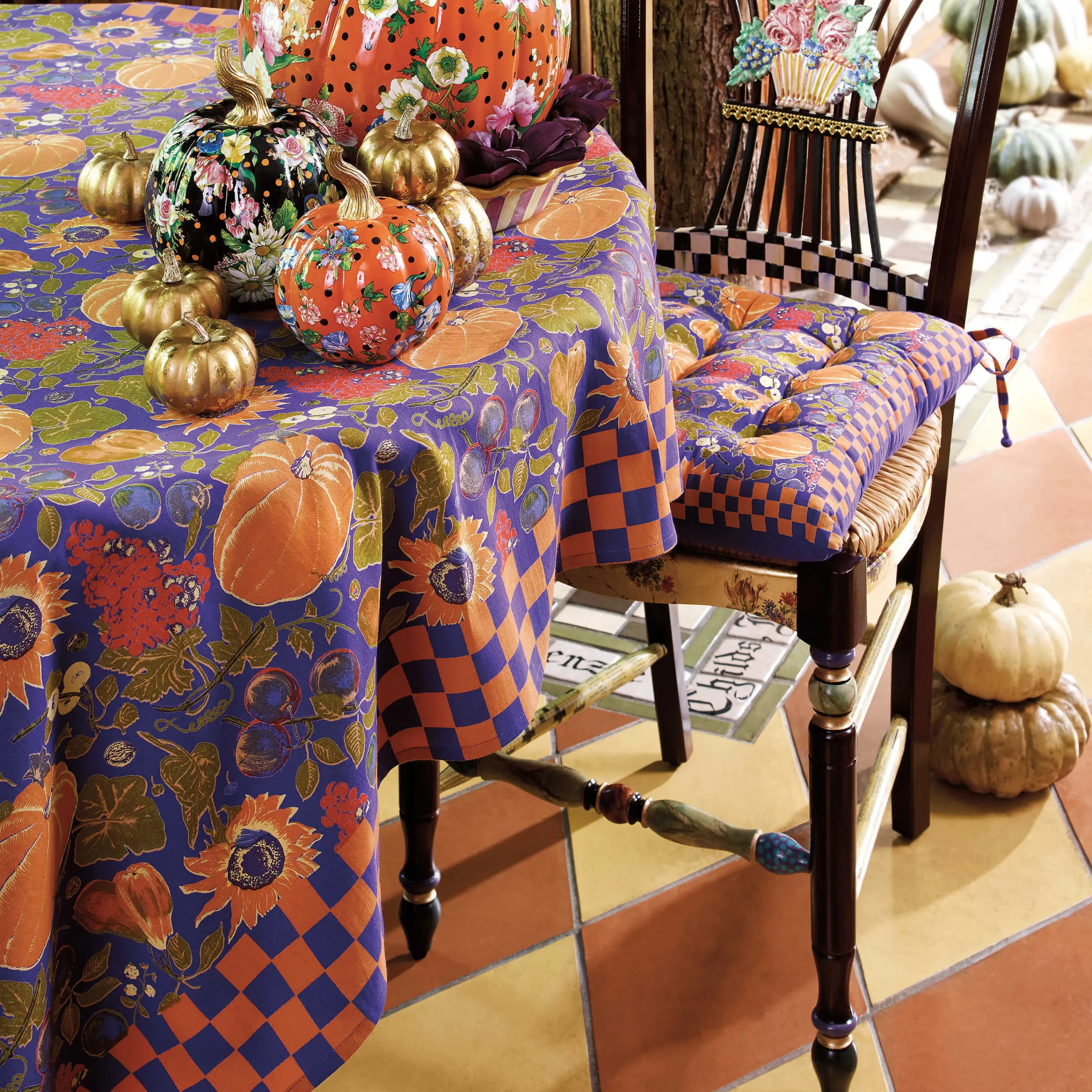 MacKenzie-Childs Dark Flower Basket Side Chair* Dining Room & Kitchen