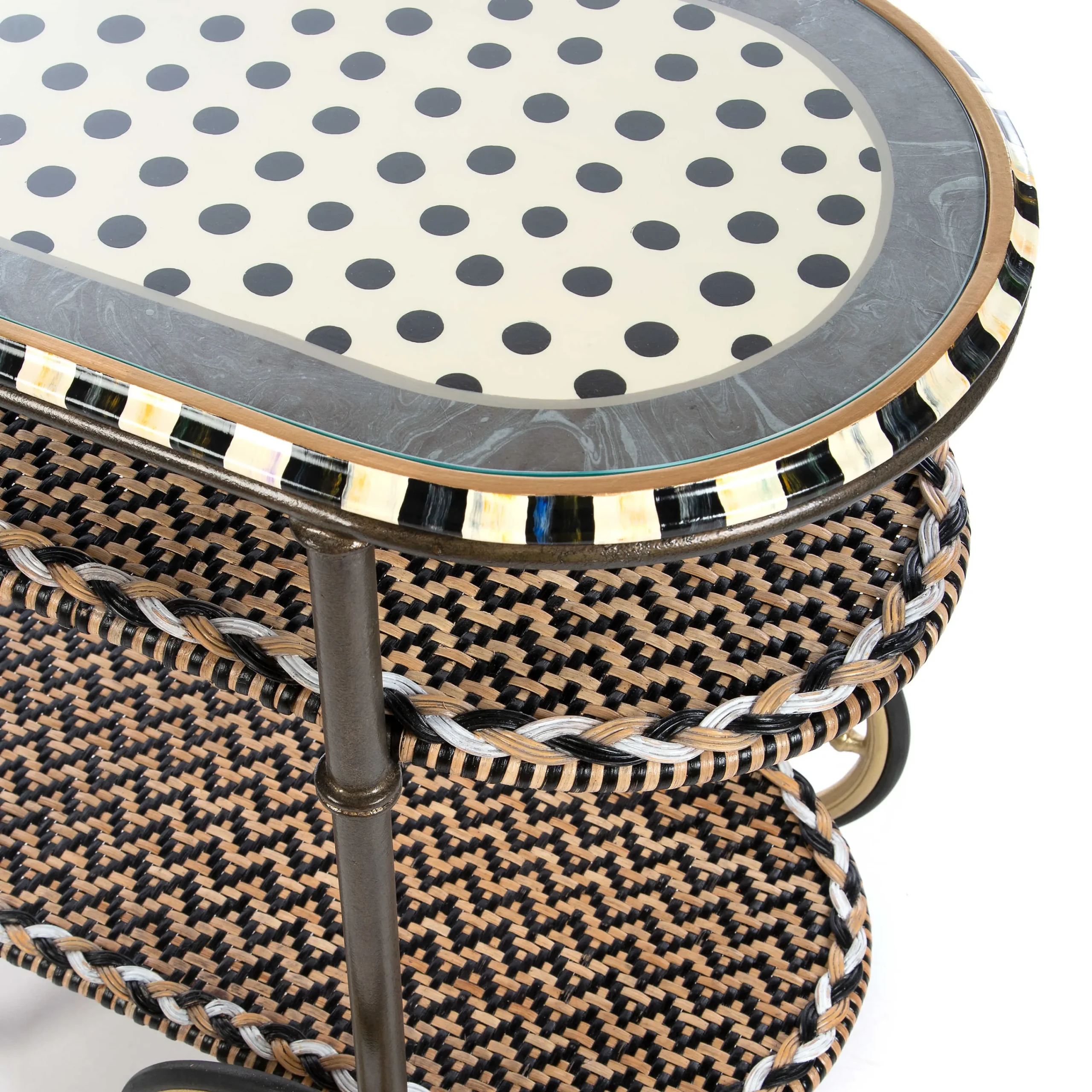 MacKenzie-Childs Dotography Bar Cart* Living Room