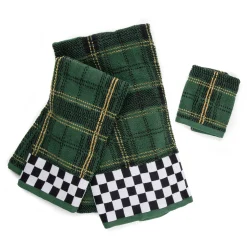 MacKenzie-Childs Evergreen Plaid Hand Towel* Bed & Bath