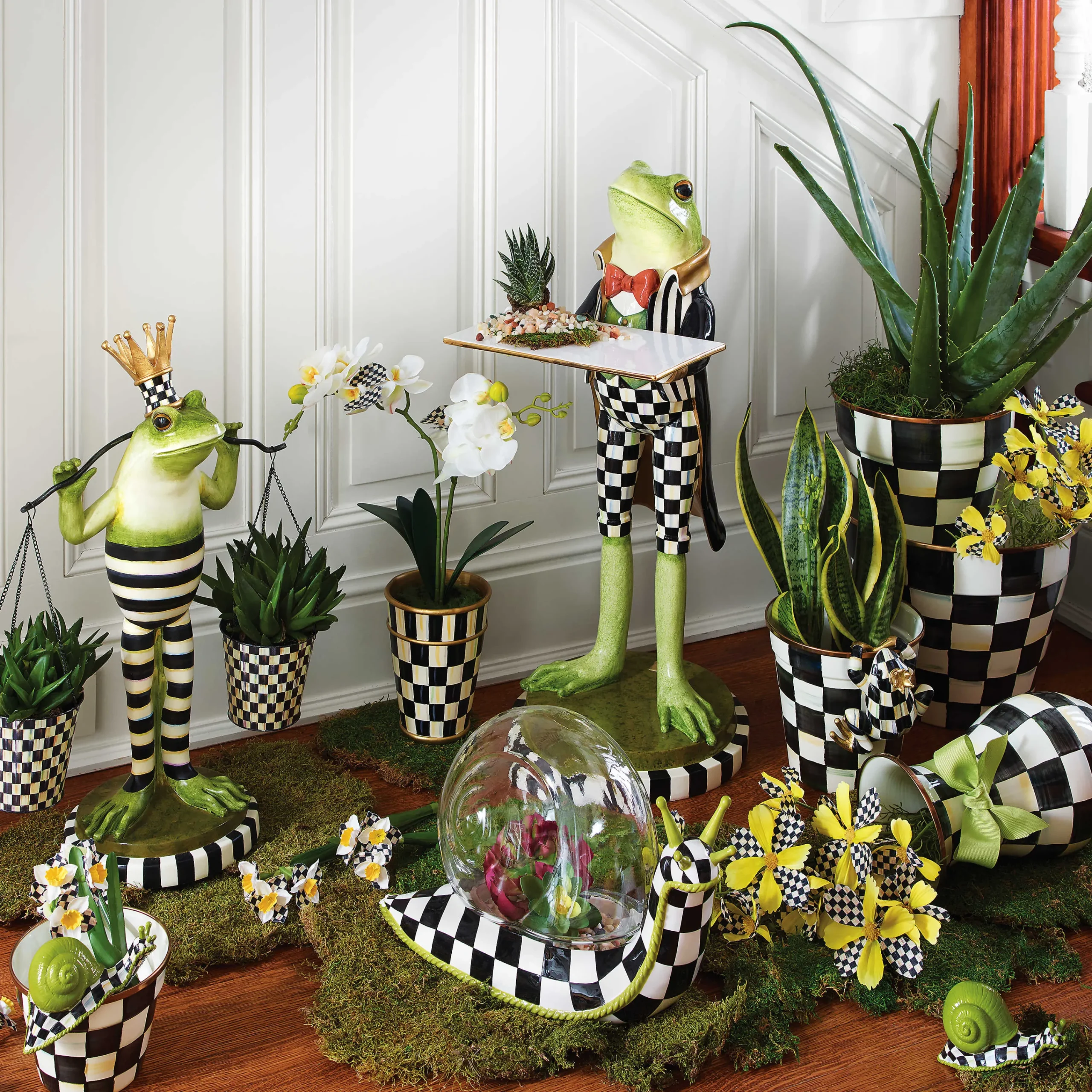 MacKenzie-Childs Fergal The Frog Double Plant Holder* Outdoor Decor