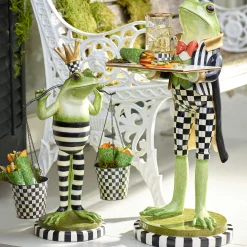 MacKenzie-Childs Fergal The Frog Double Plant Holder* Outdoor Decor