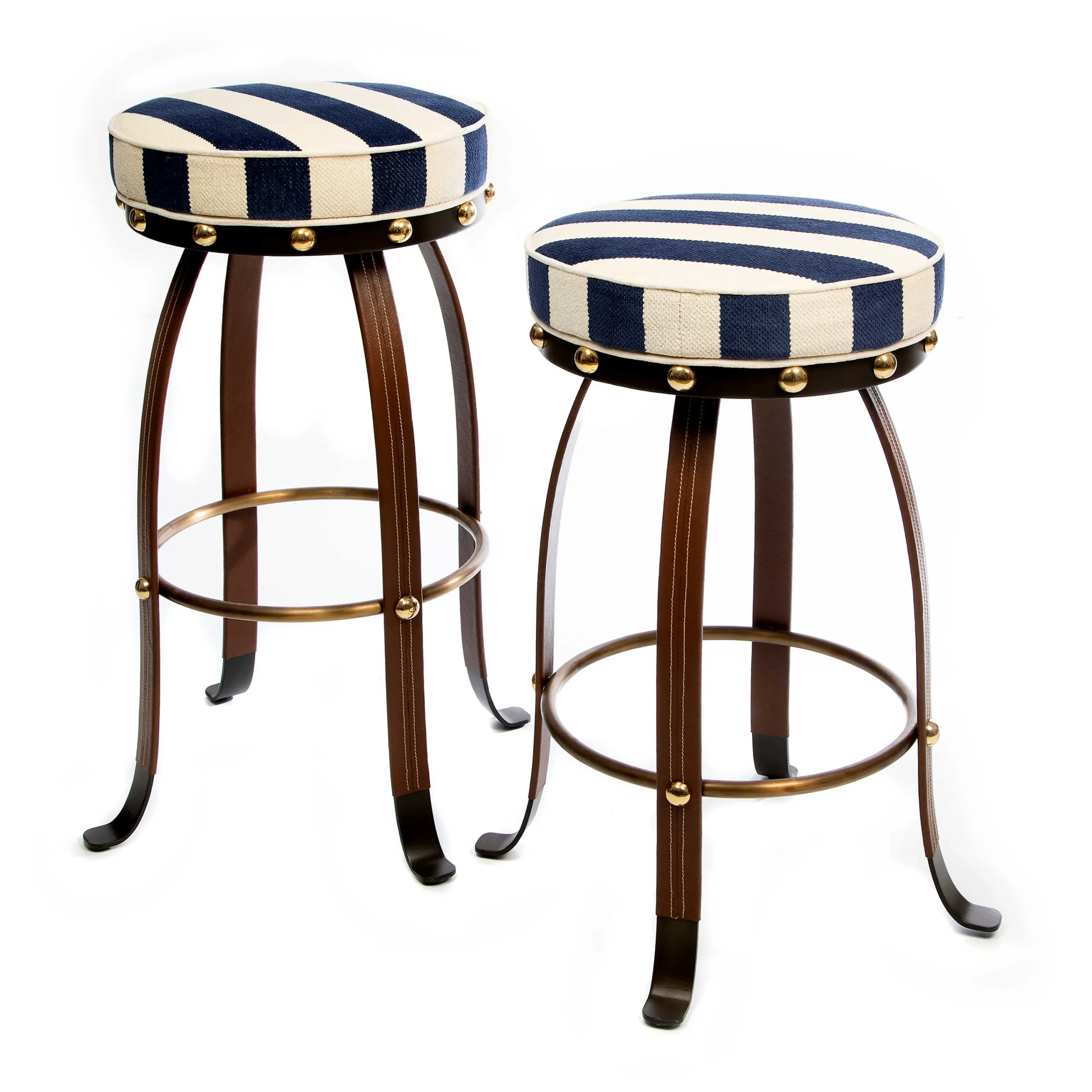 MacKenzie-Childs Flatiron Bar Stool - Navy* Dining Room & Kitchen