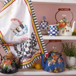 MacKenzie-Childs Flower Market 3 Quart Tea Kettle - Lapis* Tea Kettles