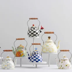 MacKenzie-Childs Flower Market 2 Quart Tea Kettle - Green* Tea Kettles