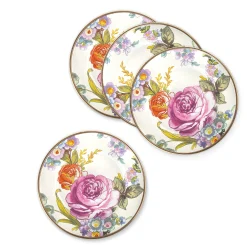 MacKenzie-Childs Flower Market Appetizer Plates - Set Of 4* Outdoor Entertaining