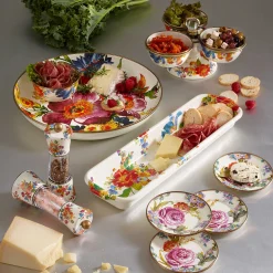 MacKenzie-Childs Flower Market Appetizer Plates - Set Of 4* Outdoor Entertaining