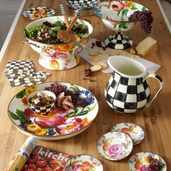 MacKenzie-Childs Flower Market Appetizer Plates - Set Of 4* Outdoor Entertaining