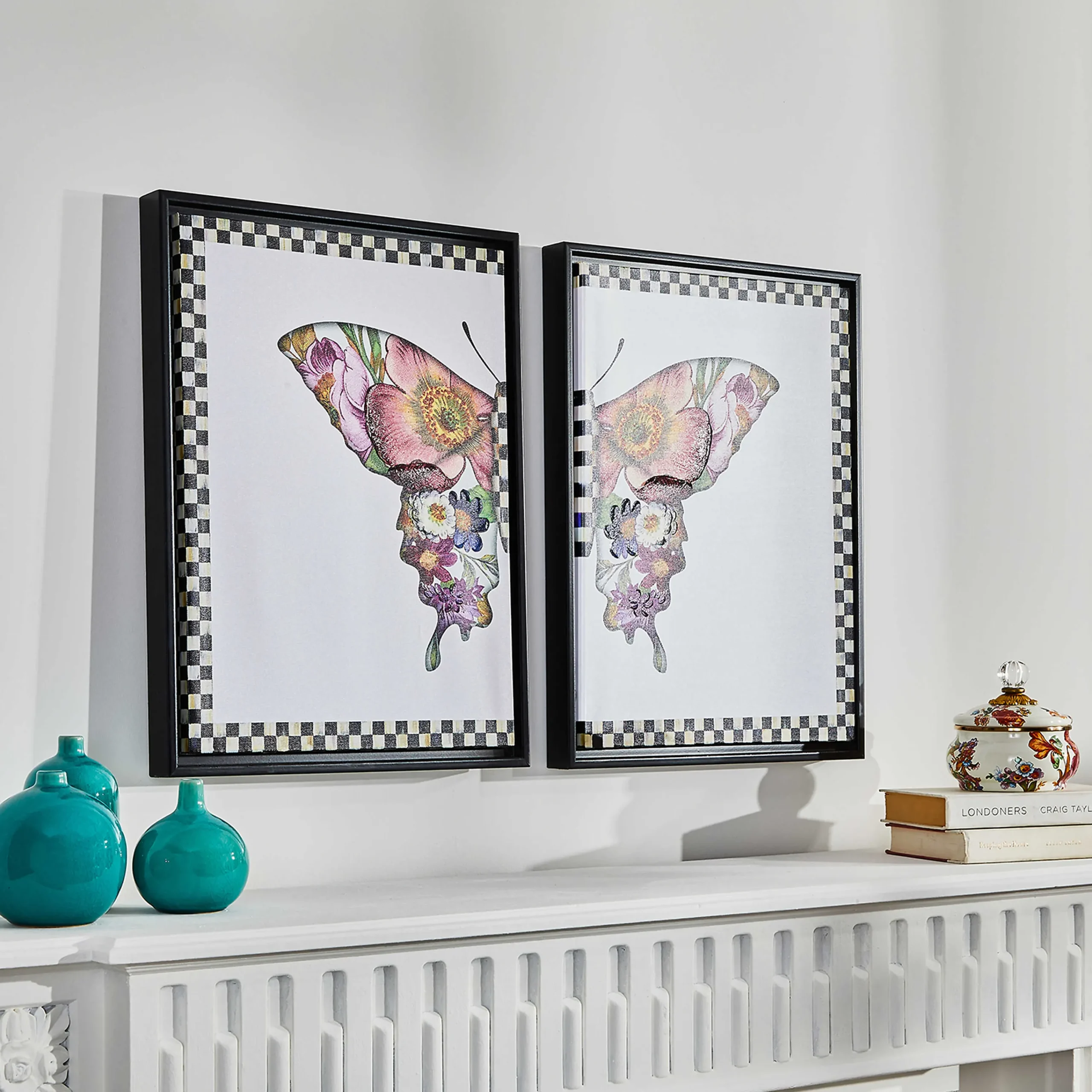 MacKenzie-Childs Flower Market Butterfly Wall Art - Set Of 2* Room Accents