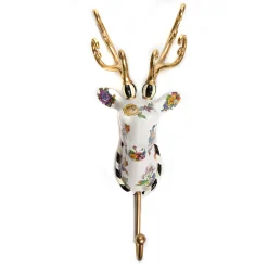 MacKenzie-Childs Flower Market Deer Hook - White* Room Accents