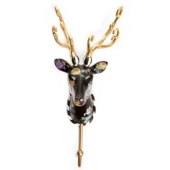 MacKenzie-Childs Flower Market Deer Hook - Black* Room Accents