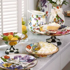 MacKenzie-Childs Flower Market Dinner Plate - White* Outdoor Entertaining