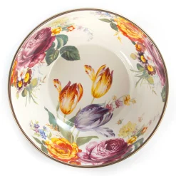 MacKenzie-Childs Flower Market Everyday Bowl - White* Outdoor Entertaining