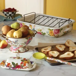 MacKenzie-Childs Flower Market Large Colander - White* Kitchen Utensils & Tools