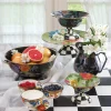 MacKenzie-Childs Flower Market Large Compote - Black* Outdoor Entertaining