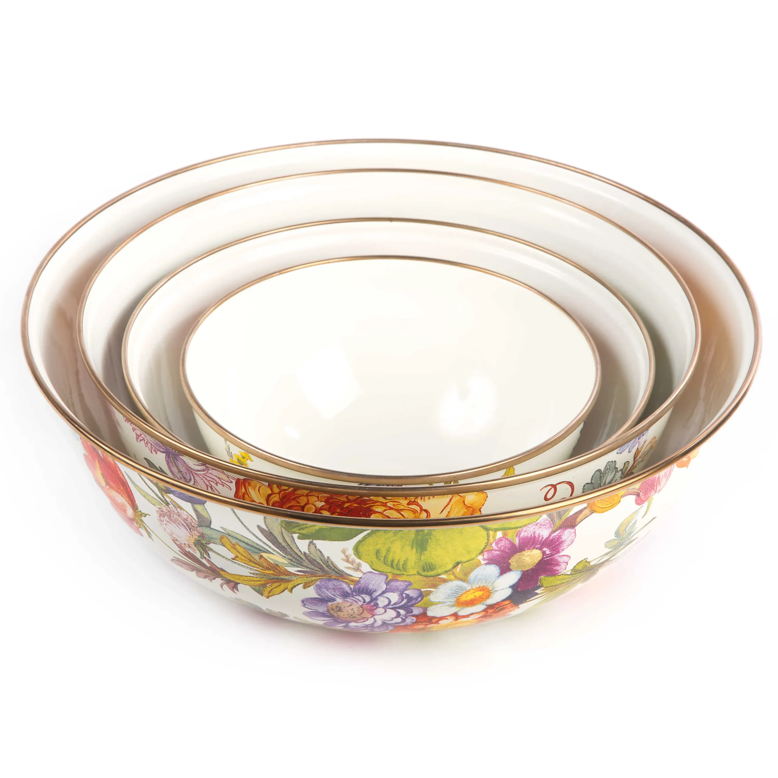 MacKenzie-Childs Flower Market Large Everyday Bowl - White* Serveware
