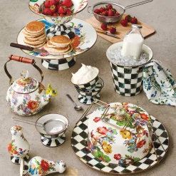 MacKenzie-Childs Flower Market Large Salt & Pepper Shakers - White* Outdoor Entertaining