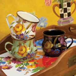 MacKenzie-Childs Flower Market Mug - White* Outdoor Entertaining