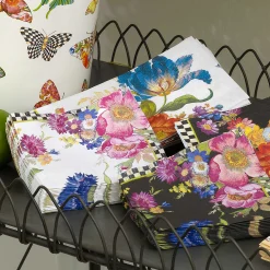 MacKenzie-Childs Flower Market Paper Napkins - Cocktail - White* Outdoor Entertaining