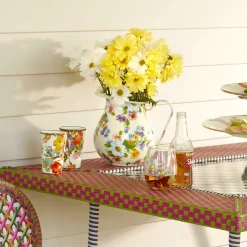 MacKenzie-Childs Flower Market Pitcher - White* Outdoor Entertaining