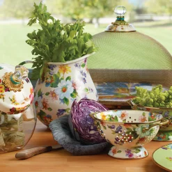 MacKenzie-Childs Flower Market Pitcher - White* Outdoor Entertaining