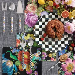 MacKenzie-Childs Flower Market Placemats - Black - Set Of 4* Outdoor Entertaining
