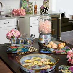 MacKenzie-Childs Flower Market Placemats - Black - Set Of 4* Outdoor Entertaining