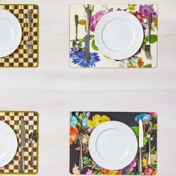MacKenzie-Childs Flower Market Placemats - White - Set Of 4* Outdoor Entertaining